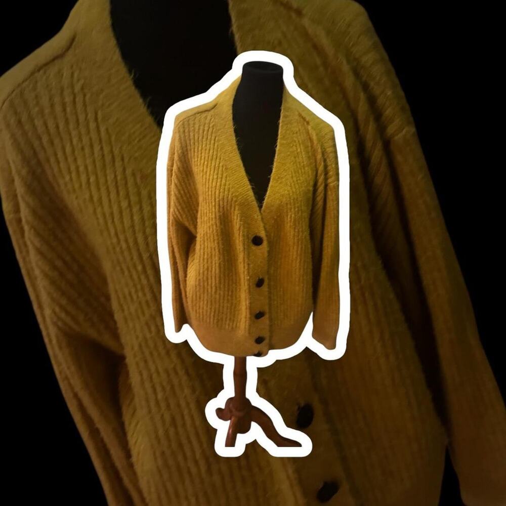 Mustard yellow topshop cardigan